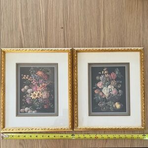 Floral Art Prints in Gold Frames